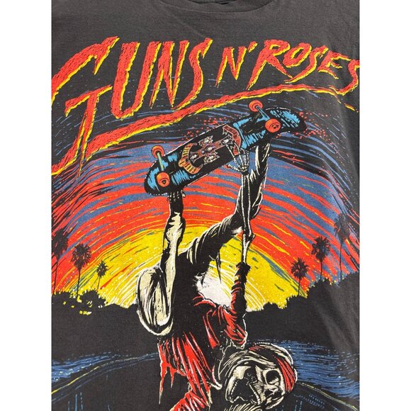 Guns N Roses Paradise City Skeleton T-Shirt Black Cotton Small - Picture 2 of 8